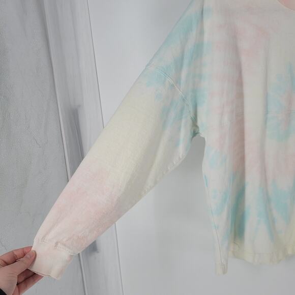 Disney Cotton Candy Tie Dye Rainbow Crewneck Spririt Jersey S - Picture 4 of 9
